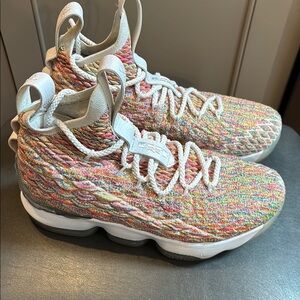 Nike Lebron 15 XV Fruity Pebble  GRADE SCHOOL SIZE 6Y